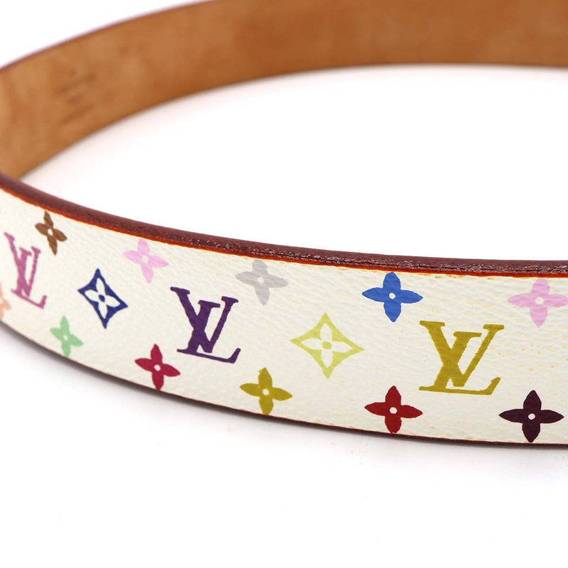 LOUIS VUITTON ルイヴィトン M9270U サンチュール キャレ マルチカラー モノグラム ベルト 80/32 箱あり M4449