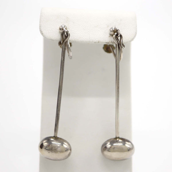 Georg Jensen ジョージジェンセン イヤリング ドロップ シルバー 925 約4.8g アクセサリー maki409-2