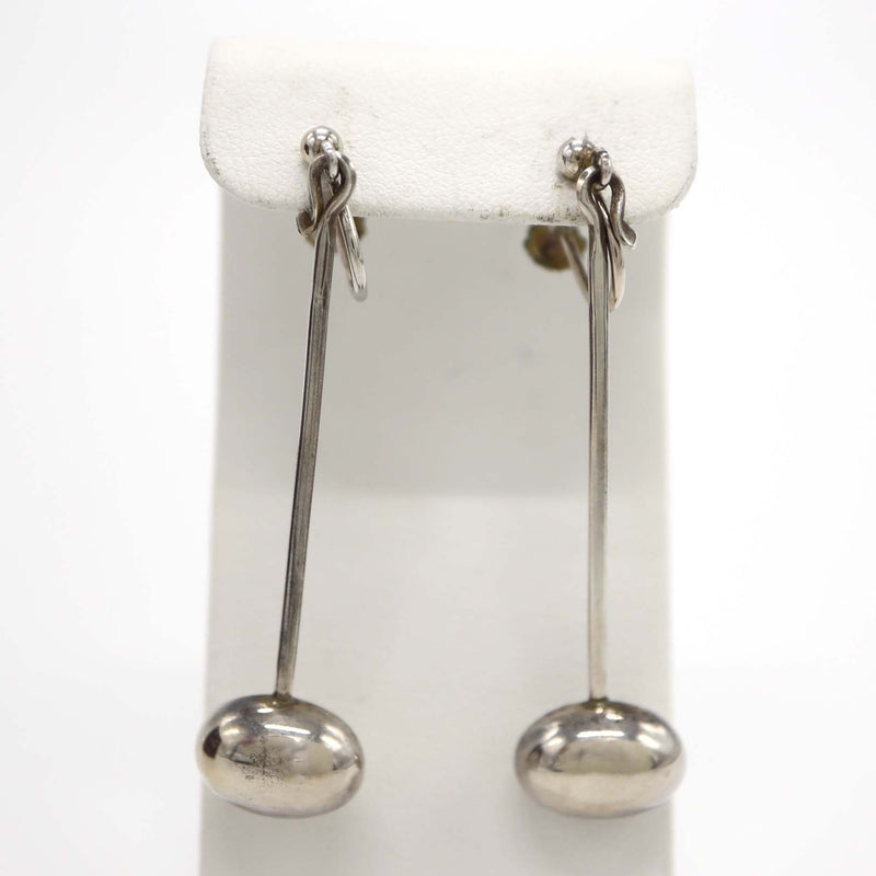 Georg Jensen ジョージジェンセン イヤリング ドロップ シルバー 925 約4.8g アクセサリー maki409-2