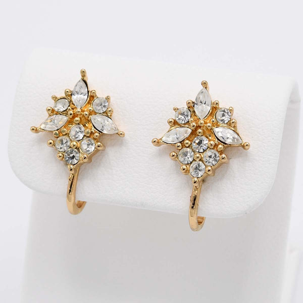 Christian Dior クリスチャンディオール イヤリング ラインストーン ゴールドカラー アクセサリー レディース H8627