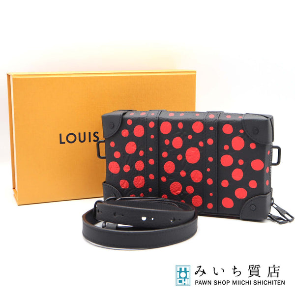 LOUIS VUITTON LV×YK ソフトトランク･ウォレット M81905 モノグラム・トリヨン 草間彌生 ブラック 23k188-2