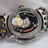 稼働 腕時計 OMEGA オメガ プレステージ 595.1055 cal.1456 シェル文字盤 クォーツ YG/SS コンビ 25k773-1