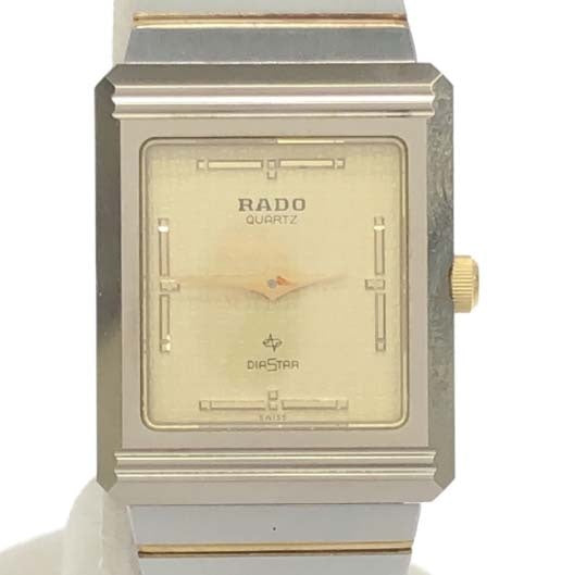 稼働 腕時計 RADO ラドー DIASTAR クォーツ 123.9523.3 J0420084 スクエア ゴールドカラー 2025.6月電池交換済 H12292