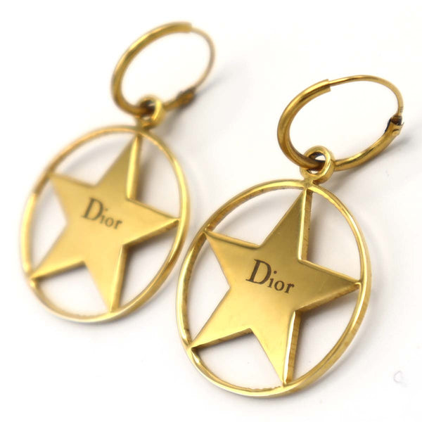 Christian Dior ディオール ピアス スター 星 ゴールドカラー アクセサリー レディース 保管袋有 H11591