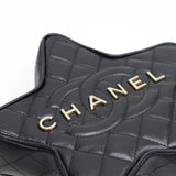 未使用 シャネル CHANEL AS4579  星 チェーン ショルダーバッグ ラムスキン ブラック 黒 スター 23k870-11