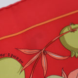 HERMES エルメス カレ42 エデンの園 Jardins d Eden スカーフ 赤系 H14264