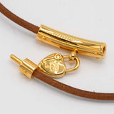 HERMES エルメス ブレスレット ヴィヴィリデ ファンタジーハート ブラウン ゴールドカラー アクセサリー H23707