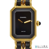 稼働 腕時計 CHANEL シャネル プルミエール L クォーツ 総重量約49.6g 黒文字盤 2025年2月電池 H14991