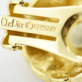 ディオール Dior イヤリング ラインストーン クリップ ゴールド色 アクセサリー ラウンド Christian Dior ko53