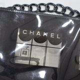 CHANEL シャネル ウィンドウライン PVC ショルダーバッグ ハンドバック エナメル ブラック 鞄 レディース H2190