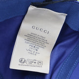 未使用 GUCCI グッチ ガレッジベースボールキャップ 773135 4HA7F 帽子 ブルー 青 保管袋有 25k448-2