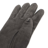 HERMES エルメス 手袋 グローブ スエード Hチャック 7 1/2 カシミヤ100 ブラウン 服飾小物 M4158