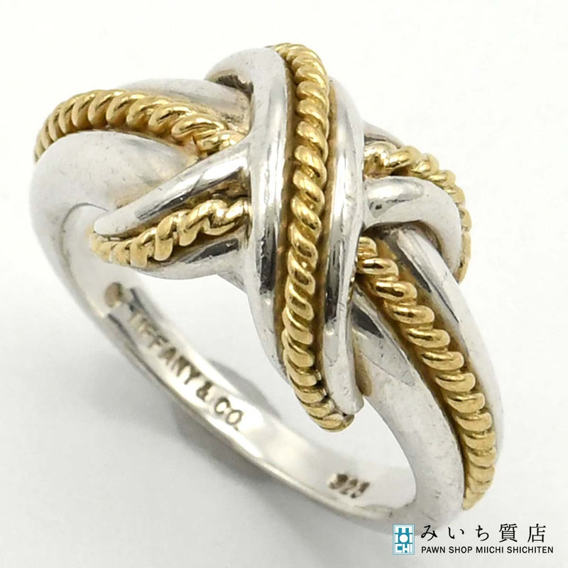 TIFFANY＆Co. ティファニー シグネチャー リング 指輪 コンビ シルバー 925 約13号 約8.0g アクセサリー レディース H6881-2