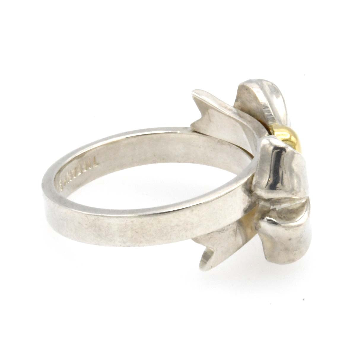 TIFFANY&Co. ティファニー リボン リング 925/750 シルバー×ゴールド