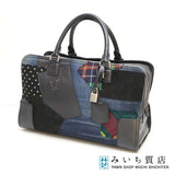 LOEWE JUNYA WATANABE コムデギャルソン コラボ バッグ アマソナ パッチワーク/デニム 335.44.I02 ロエベ 25s127-1