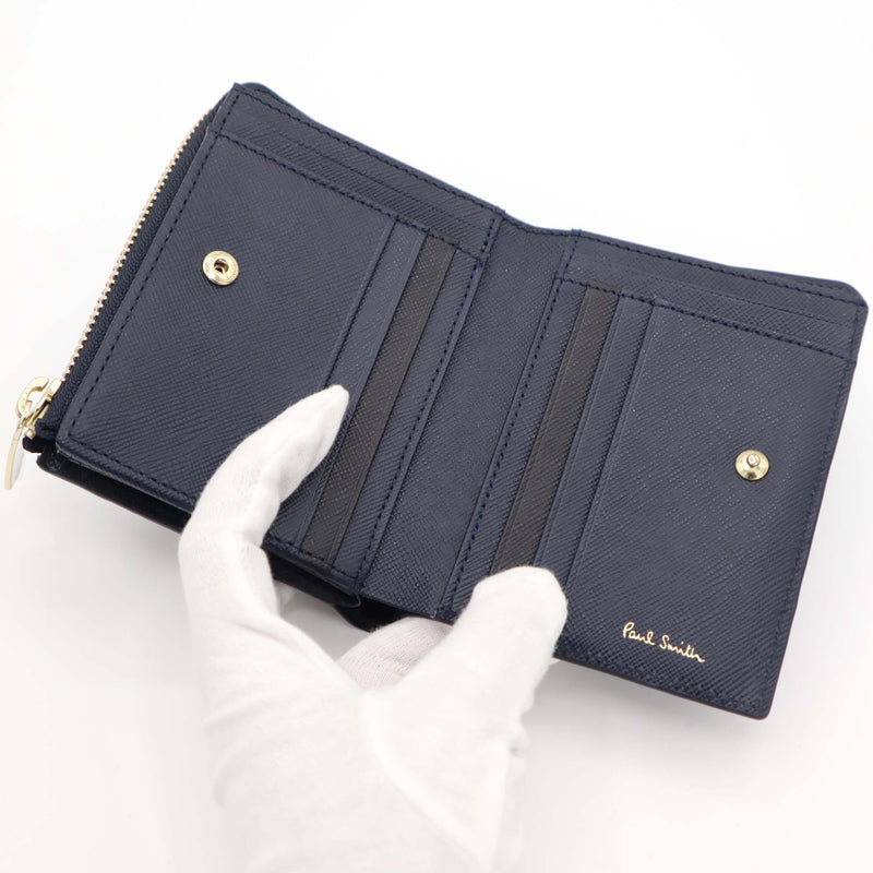 Paul Smith ポールスミス 財布 873584 P954 ポールドローイング ネイビー 二つ折り財布 小物 21k57-1