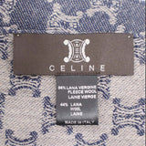 CELINE セリーヌ マフラー ストール トリオンフ柄 シグニチャー フリースウール56％ ウール44％ ネイビー 服飾小物 H1318