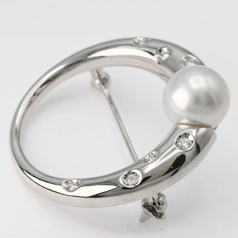 仕上げ済 MIKIMOTO ミキモト ブローチ K18 10g パール ダイヤモンド ジュエリー H9423