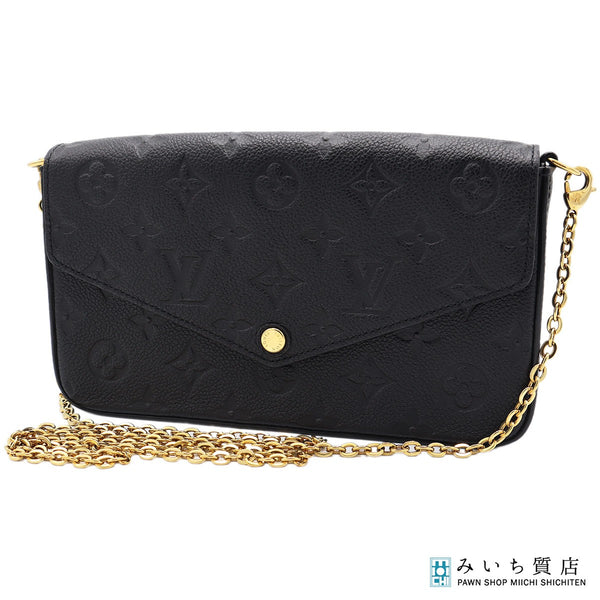 LOUIS VUITTON ルイヴィトン M64064 ポシェットフェリシー アンプラント ノワール チェーンショルダー ポーチ有 ok631