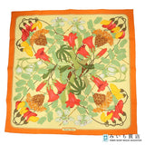 HERMES エルメス カレ70 スカーフ Flora Graeca ギリシャの花 コットン100％ オレンジ H18947-2