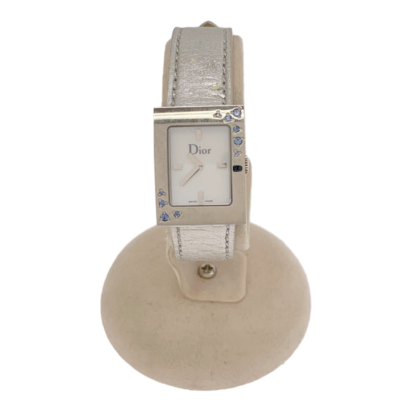稼働 腕時計 Christian Dior ディオール D78-1094 クォーツ シェル文字盤 2025.7電池交換済 箱・ケース有 k405