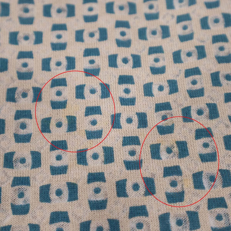 HERMES エルメス スヌード コットン79％ ポリエステル21％ 総柄 ベージュ×グリーンカラー 服飾小物 164