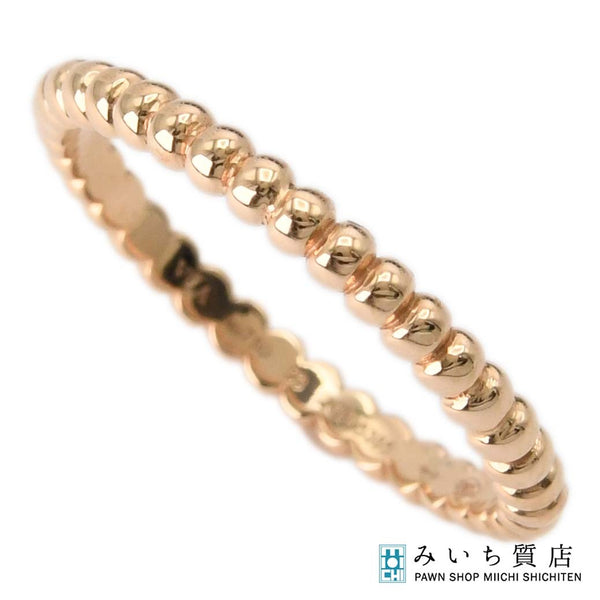 仕上済 VanCleef&Arpels ヴァンクリーフ&アーペル VCA ペルレ リング 指輪 #53 約12号 Au750 2.1g 保証書有 24K1032-6