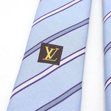 LOUIS VUITTON LV ルイヴィトン ネクタイ シルク98％ ストライプ ブルー系 服飾小物 H20899