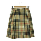 BURBERRY バーバリー スカート フレアスカート ボトムス ノバチェック ブラウン レディース ok360-7