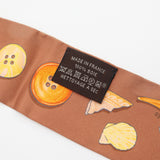 HERMES エルメス ツイリー イン・ザ・ポケット In the Pocket スカーフ シルク100 ベージュ ブラウン 箱 H24221
