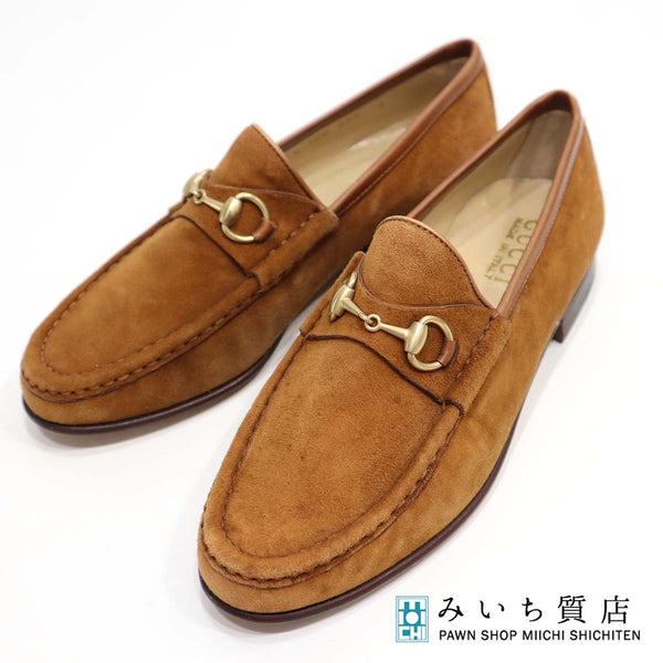 GUCCI グッチ ホースビット ローファー スエード シューズ 靴 ブラウン 36 1/2 H18511