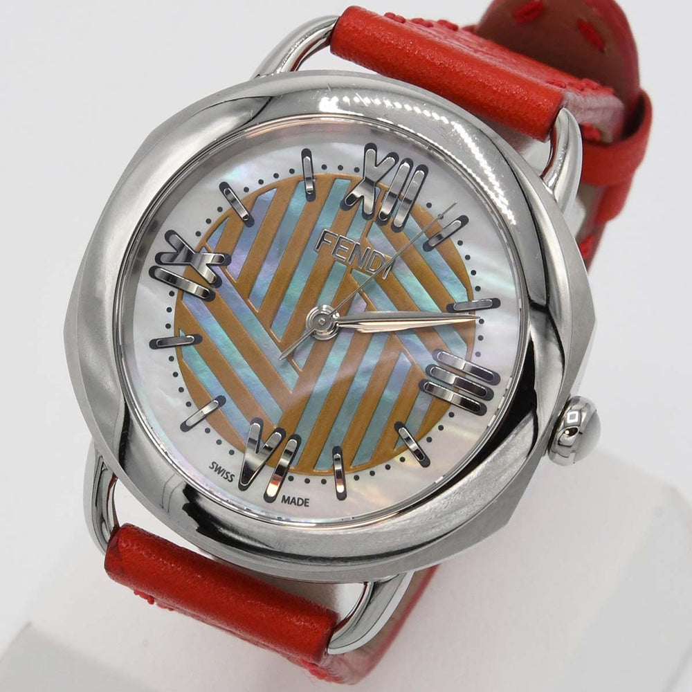 腕時計 稼働 FENDI フェンディ セレリア 80200-M クォーツ シェル文字