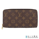 LOUIS VUITTON LV ルイヴィトン 財布 M60017 ジッピーウォレット モノグラム 長財布 茶 H23522