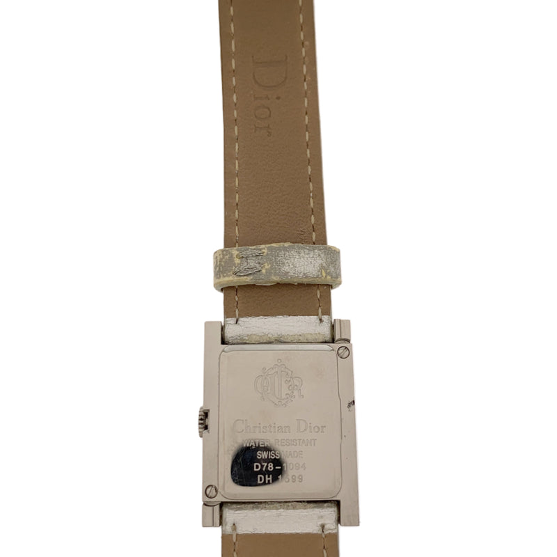 稼働 腕時計 Christian Dior ディオール D78-1094 クォーツ シェル文字盤 2025.7電池交換済 箱・ケース有 k405