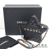 未使用 シャネル CHANEL AS4579  星 チェーン ショルダーバッグ ラムスキン ブラック 黒 スター 23k870-11