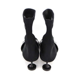 未使用品 BALENCIAGA バレンシアガ Sock booties ソックスニットミュール 722298W2LM11090 ブラック サイズ36 24㎝ 25k377-3