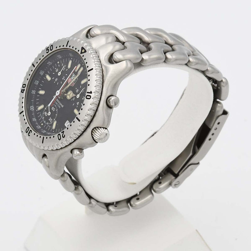 稼働 腕時計 TAG HEUER タグホイヤー CG1110-0 クォーツ デイト 黒文字盤 コマ有 2025.07電池交換済 M798