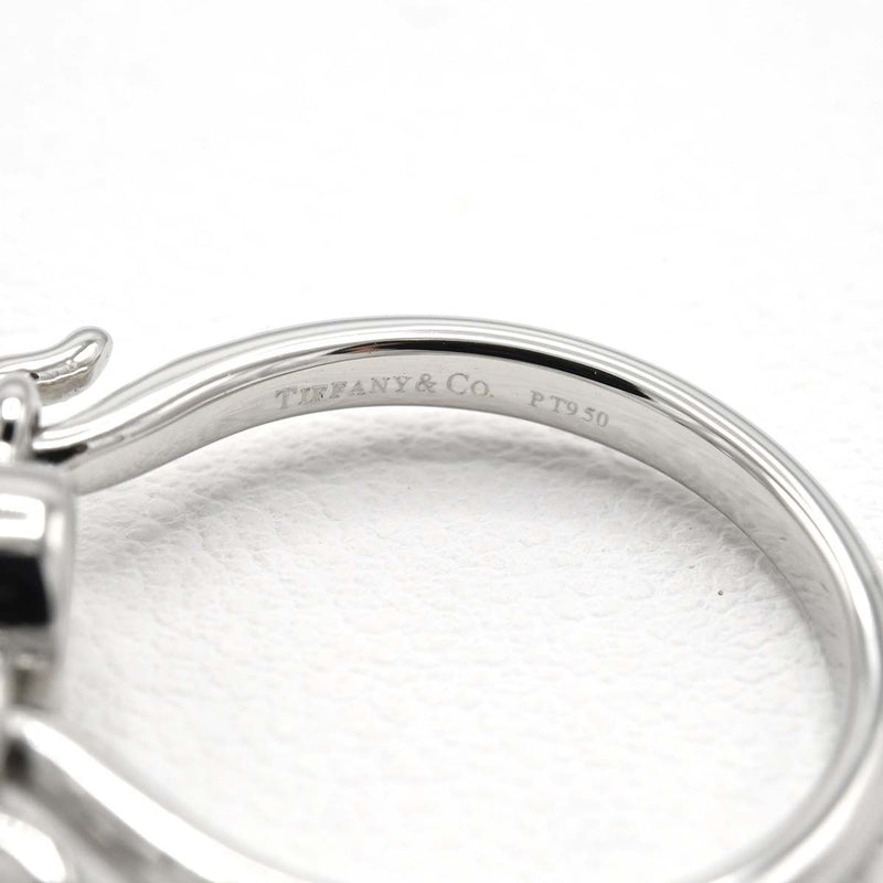 仕上げ済 TIFFANY&Co. ティファニー スワン リング ダイヤ プラチナ Pt950 6.5号 3.2g 箱ケースあり ok1250