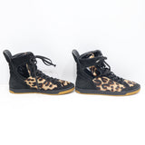 LOUIS VUITTON ルイヴィトン LV GO0172 ハラコ ハイカット スニーカー 靴 37サイズ レオパード ブラック レディース 25k828-1