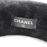 CHANEL シャネル カチューシャ ヘアバンド ヘアアクセ ロゴ ブラック×ホワイト アクセサリー レディース 箱有 H7863