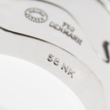 仕上済 GEORG JENSEN ジョージジェンセン フュージョンリング 指輪 #58 750 ダイヤ サファイア 約17.5~18号 約19g ジュエリー eco357
