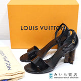 未使用 LV サンダル モノグラム シルエットライン サイズ38 25cm ブラック 黒 ルイヴィトン LOUIS VUITTON 靴 ok405