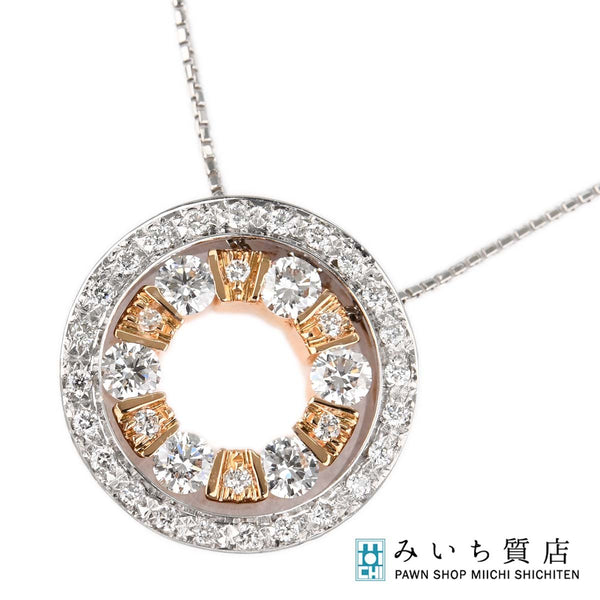 仕上済 DAMIANI ダミアーニ ネックレス ベルエポック サークル 750 ダイヤモンド 6.2g ジュエリー H11674