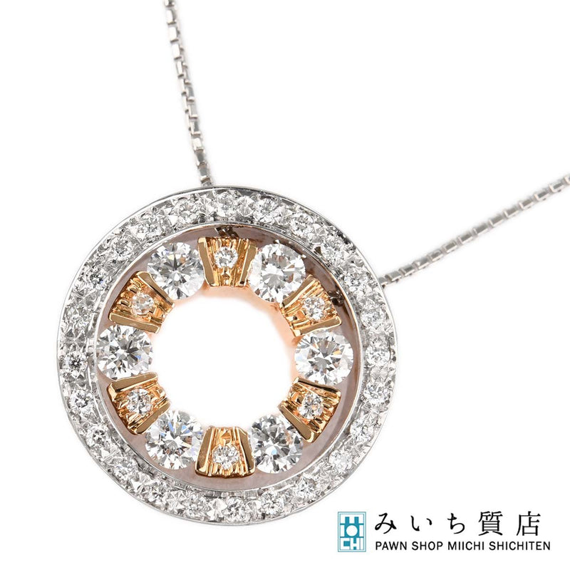仕上済 DAMIANI ダミアーニ ネックレス ベルエポック サークル 750 ダイヤモンド 6.2g ジュエリー H11674