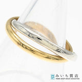TIFFANY＆Co. ティファニー 2連リング 指輪 14K STARLING ゴールド シルバー 約9.5号 約2.5g アクセサリー レディース K275