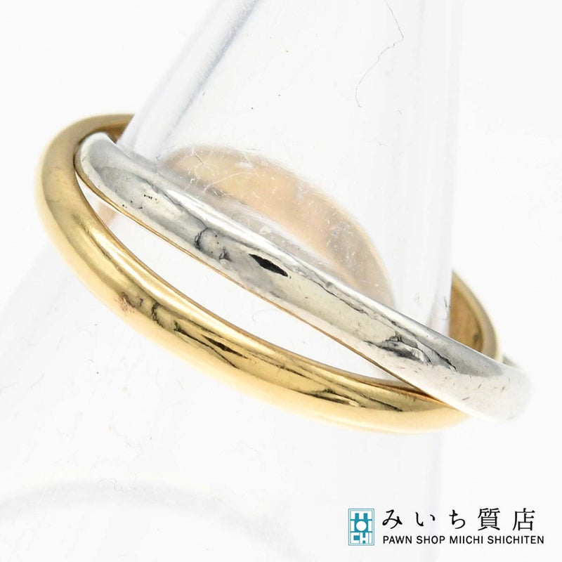 TIFFANY＆Co. ティファニー 2連リング 指輪 14K STARLING ゴールド シルバー 約9.5号 約2.5g アクセサリー レディース K275