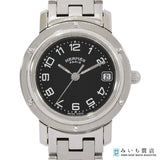 稼働 腕時計 HERMES エルメス クリッパー  CL4.210 黒文字盤 クォーツ レディース H21920