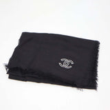 CHANEL シャネル ストール 黒 CC ココマーク カシミヤ 100％ 薄手 ショール 服飾小物 H20760