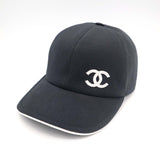 CHANEL シャネル キャップ 帽子 デニム コットン ブラック レディース 箱有り H20789
