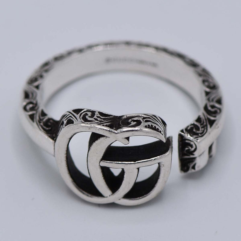 GUCCI グッチ リング ダブルGキーリング 15号 約5.7g シルバー SV 925 アクセサリー 24s931-1